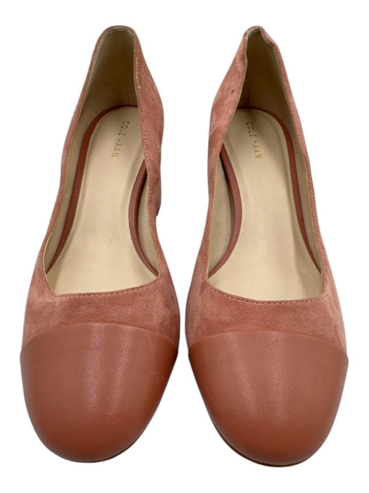 Cole Haan Shoe Size 8 Dusty Pink Suede & Leather Round Toe Cap Toe Pumps Dusty Pink / 8