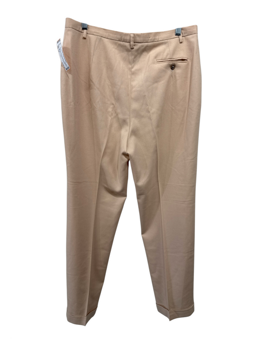 Burberry London Size 14 Tan No Fabric Tag Woven Zip & Button High Rise Pants Tan / 14
