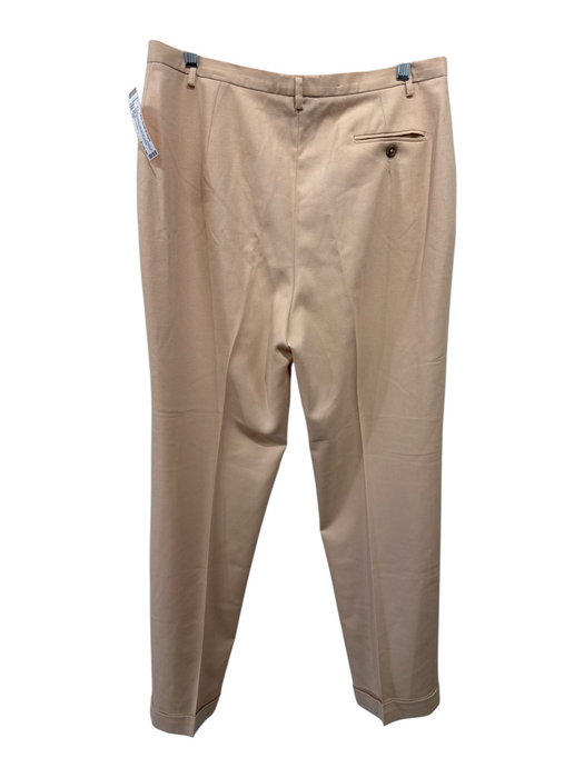 Burberry London Size 14 Tan No Fabric Tag Woven Zip & Button High Rise Pants Tan / 14