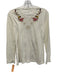 Johnny Was Size S White, Pink & Multi Cotton Long Sleeve Floral Embroidery Top White, Pink & Multi / S