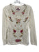 Johnny Was Size S White, Pink & Multi Cotton Long Sleeve Floral Embroidery Top White, Pink & Multi / S