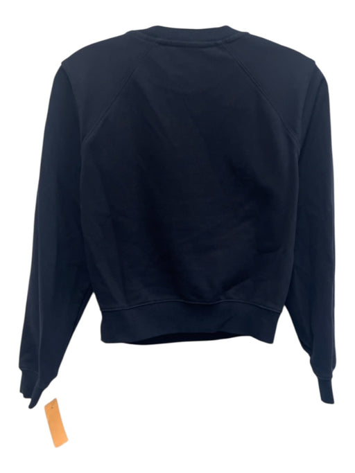 Veronica Beard Size XS Navy & white Cotton Logo Ribbed Neck Sweatshirt Sweater Navy & white / XS