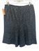 Moschino Size 12 Teal & Copper Acrylic Blend Side Zip Metallic Thread Skirt Teal & Copper / 12