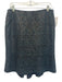 Moschino Size 12 Teal & Copper Acrylic Blend Side Zip Metallic Thread Skirt Teal & Copper / 12