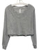 Alo Size S Gray Polyester Blend Ribbed Long Sleeve V Neck Jogger Pant Set Gray / S