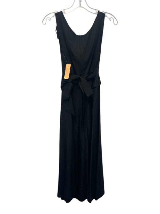 Clothes Size 10 Black No Fabric Tag Sleeveless Button Detail Peplum Maxi Dress Black / 10