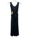 Clothes Size 10 Black No Fabric Tag Sleeveless Button Detail Peplum Maxi Dress Black / 10