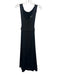 Clothes Size 10 Black No Fabric Tag Sleeveless Button Detail Peplum Maxi Dress Black / 10