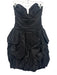 Tadashi Size 10 Black Polyester Strapless Boning Tiered Above Knee Dress Black / 10