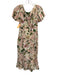 Dolce & Gabbana Size 40 Pink, White & Multi Viscose Blend Floral Wide Neck Dress Pink, White & Multi / 40
