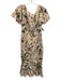Dolce & Gabbana Size 40 Pink, White & Multi Viscose Blend Floral Wide Neck Dress Pink, White & Multi / 40