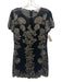 Miss Selfridge Size 6 Black & Pewter Polyester Blend Short Sleeve Dress Black & Pewter / 6