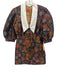 Moodie Size S White, Brown & Multi Polyester & Cotton 1/2 Balloon Sleeve Dress White, Brown & Multi / S