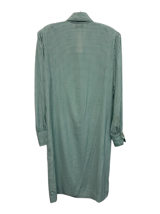 Balenciaga Size M Green & White No Fabric Tag Sequin Print Long Sleeve Dress Green & White / M
