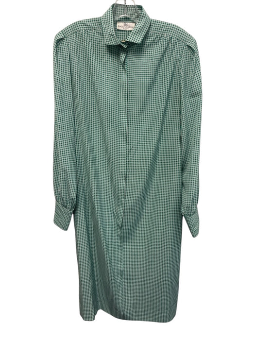 Balenciaga Size M Green & White No Fabric Tag Sequin Print Long Sleeve Dress Green & White / M