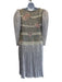 Mary McFadden Size 8 Gray, Pink & white No Fabric Tag Long Sleeve Dress Gray, Pink & white / 8