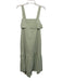 Theory Size S Sage green Linen Blend Sleeveless Straps Back Tie Ruffle Hem Dress Sage green / S