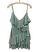 Mac Duggal Size 8 Aqua Blue Polyester All Over Sequins Spaghetti Strap Dress Aqua Blue / 8
