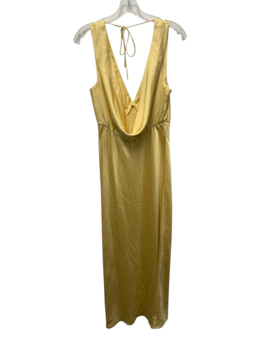 Abercrombie & Fitch Size M Butter Yellow Polyester Sleeveless V Neck Dress Butter Yellow / M