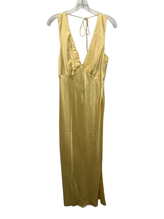 Abercrombie & Fitch Size M Butter Yellow Polyester Sleeveless V Neck Dress Butter Yellow / M
