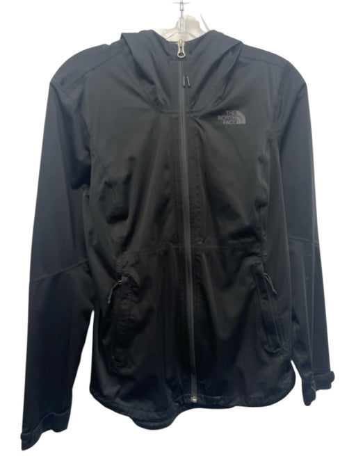 The North Face Size S/P Black Polyester Hood Zip Pockets Paneled Zip Up Jacket Black / S/P