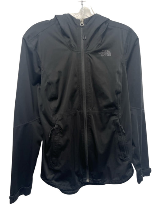 The North Face Size S/P Black Polyester Hood Zip Pockets Paneled Zip Up Jacket Black / S/P