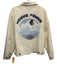 Playboy Size Medium Cream & Light Blue Cotton Blend Quilted Lining Jacket Cream & Light Blue / Medium