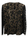 Sully Bonnelly Size 12 Black Rayon Blend Lace Overlay Double Breast Jacket Black / 12