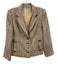 Hartnell Size S Brown, Gray & Beige No Fabric Tag Tweed Gold Buttons Jacket Brown, Gray & Beige / S