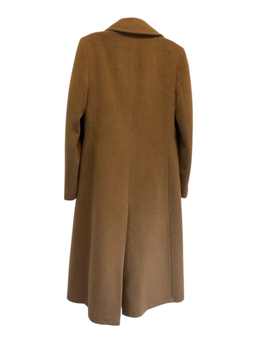 Teresa Tardia Size 12 Brown Virgin Wool Fox Collar Removable 3 Button Coat Brown / 12