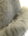 Gouchijon Size S/M Gray Wool Fur Cuff Paneled Side Pockets Wrap Coat Gray / S/M
