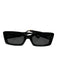 Diff Black Acetate Narrow Rectangle Logo Sunglasses Black
