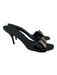 Gucci Shoe Size 8.5 Black Leather Upper Patent Buckle Detail Slide Sandal Mules Black / 8.5