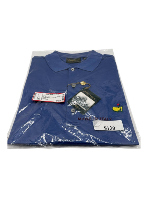 Bobby Jones NWT Size L Blue Cotton Solid Polo Men's Short Sleeve Blue / L