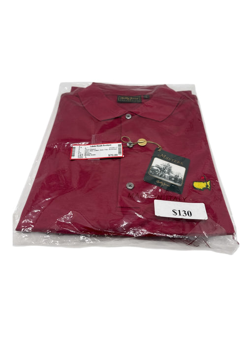 Bobby Jones NWT Size L Red Cotton Solid Polo Men's Short Sleeve Red / L