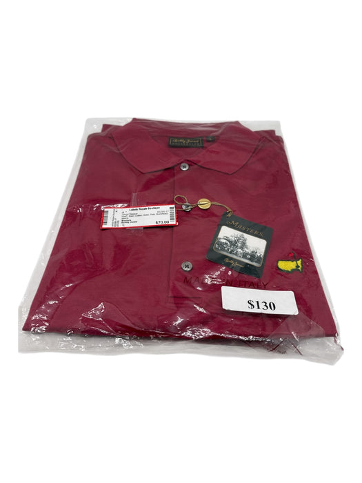 Bobby Jones NWT Size L Red Cotton Solid Polo Men's Short Sleeve Red / L