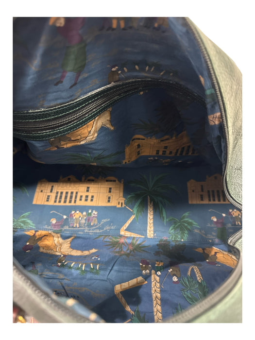 Fairway & Greene AS IS Green Leather Solid Duffle Men's Bag Green