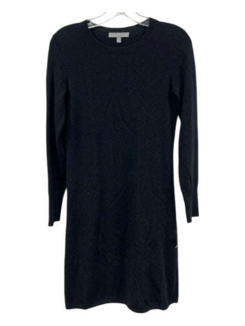Neiman Marcus Size S Black Cashmere Crew Neck Long Sleeve Dress Black / S