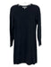 Neiman Marcus Size S Black Cashmere Crew Neck Long Sleeve Dress Black / S