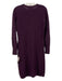 Neiman Marcus Size S Purple Cashmere Crew Neck Long Sleeve Dress Purple / S