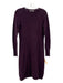 Neiman Marcus Size S Purple Cashmere Crew Neck Long Sleeve Dress Purple / S