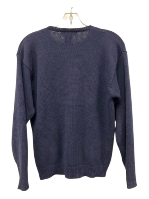 eagle's eye Size S/P Navy & Green Cotton Button Down Plaid Detail Cardigan Navy & Green / S/P