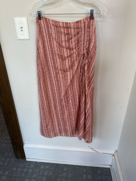 Vanessa Bruno Size 34/XS Mauve & White Cotton Blend Long Sleeve Maxi Skirt Set