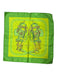 Hermes Green Print Silk Equestrian Square scarf Green Print / Small