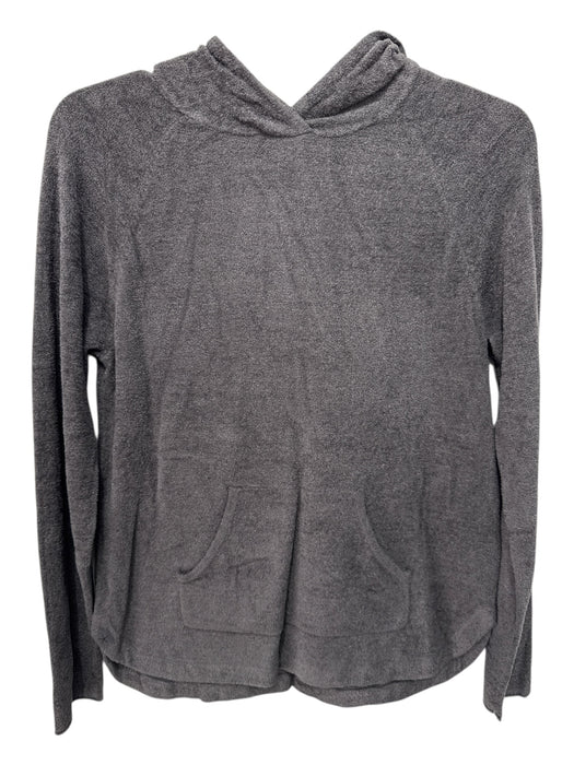 Barefoot Dreams Size M Dark Taupe Gray Polyester Hood kangaroo Pocket Sweater Dark Taupe Gray / M