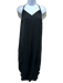 Tibi Size XS Black Polyester & Wool Blend Halter Tie Neck Gathered Hem Jumpsuit Black / XS