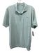 B Draddy Size M Green & Pink Cotton Striped Polo Men's Short Sleeve Green & Pink / M
