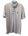 Greyson Size M Pink & White Polyester Striped Polo Men's Short Sleeve Pink & White / M