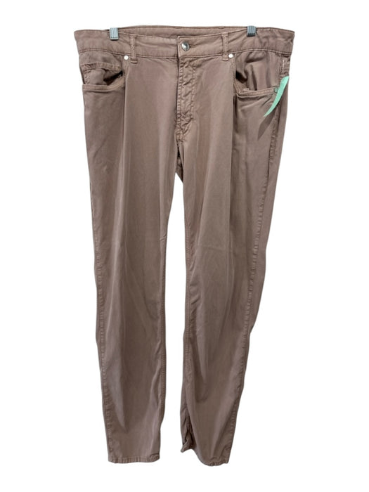 Peter Millar Size 35 Brown Cotton Blend Solid Zip Fly Men's Pants Brown / 35