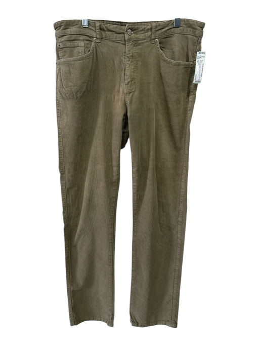 Peter Millar Size 34 Green Cotton Solid Zip Fly Men's Pants Green / 34